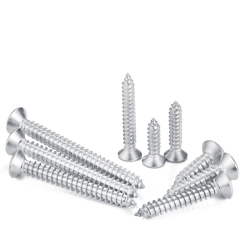 M2M3M4M6M8 201 stainless steel flat head self-tapping screw cross countersunk head self-tapping screw tip tail self-tapping nail for Wood & Furniture