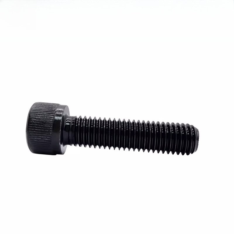 DIN912  M12×1.25  Black 304  Knurled Screw Fine Thread Cylindrical Head Hex Machine Screw