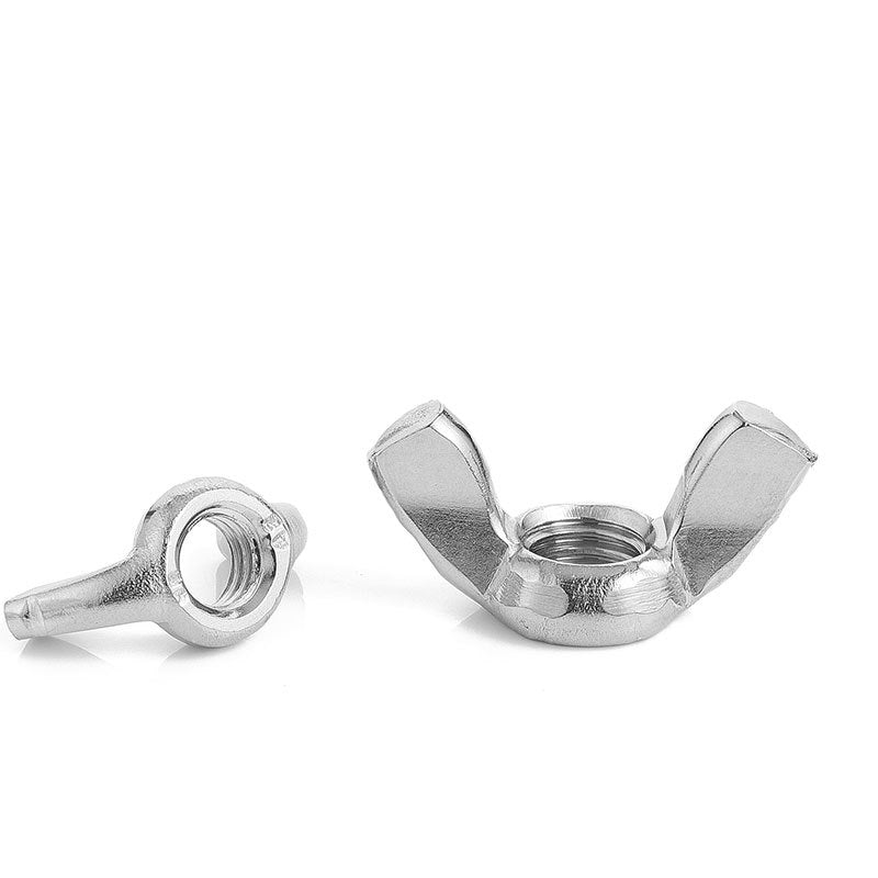 M3/M4/M5/M6/M8/M10 304 Stainless Steel & Zinc Plated Wing Nuts Pure Copper Hand Twist Nut Caps for Industrial & Home Use