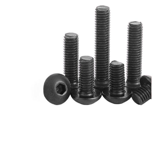 M2 M4 10.9 Grade Black Round/Pan/Semi-Round Head Hexagon Screws & Bolts for Industrial Machinery & Heavy-Duty Hardware Fastening