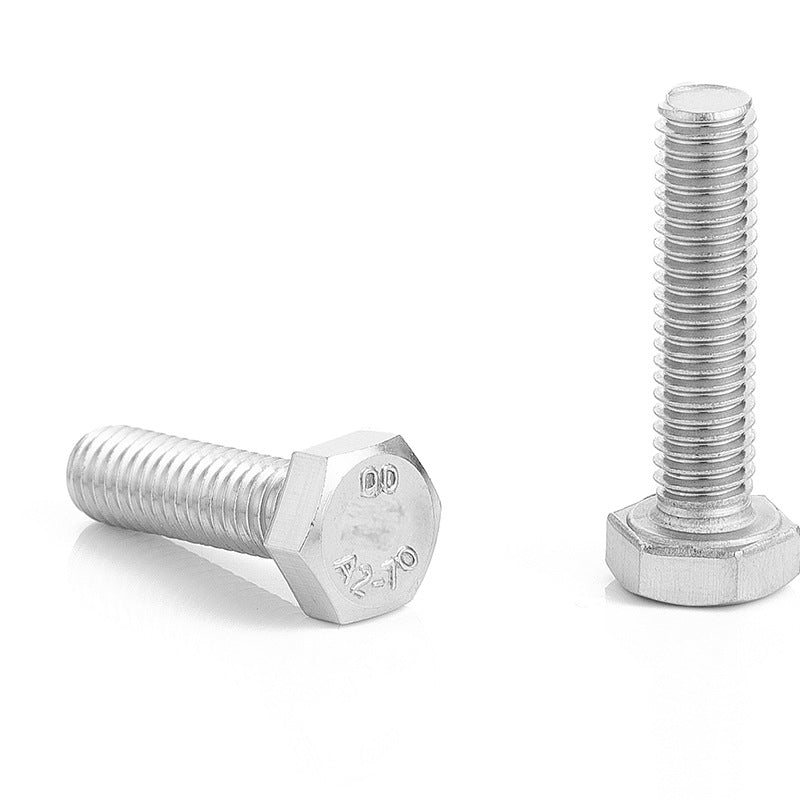 M6/M8/M10/M12/M16 304 stainless steel outer hexagon screw outer hexagon fine tooth screw hexagon head bolt  for Construction & Pipe Fitting