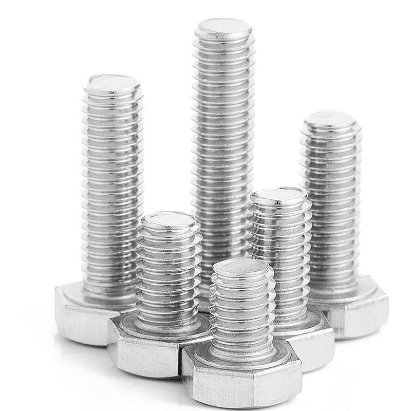 M6/M8/M10/M12/M16 304 stainless steel outer hexagon screw outer hexagon fine tooth screw hexagon head bolt  for Construction & Pipe Fitting