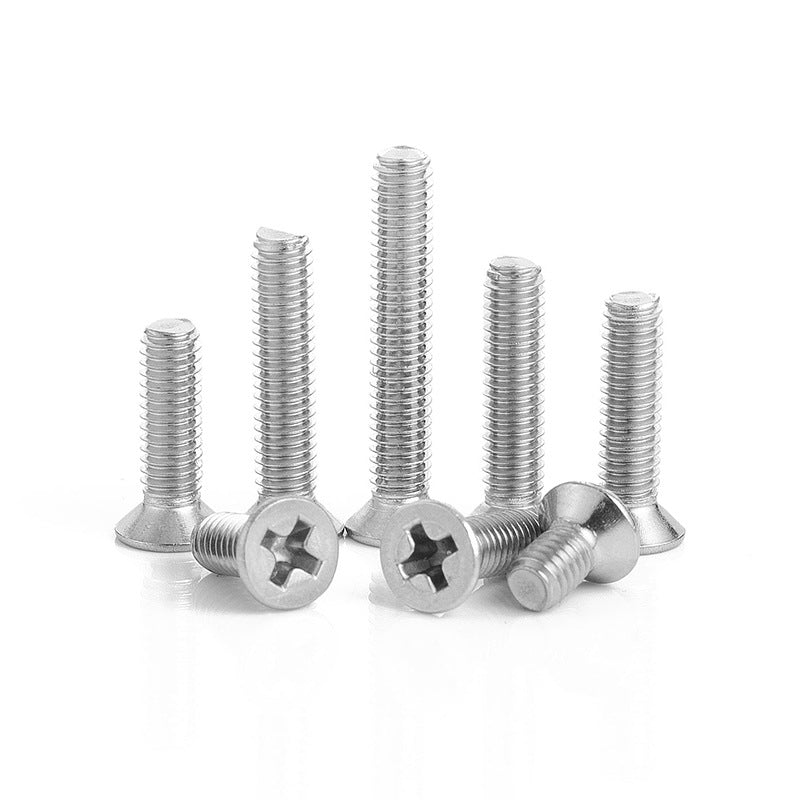 M2/M4/M10 304 Stainless Steel Machine Screws Cross Countersunk Flat Head Screws for Electronics Assembly/DIY Projects/Furniture Hardware/Industrial Fastening