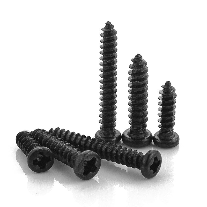 M2.5M3M5 Black Cross Pan Head Self-Tapping Screws Electronic Small Round Head Screws for Electronics Assembly & Device Repair