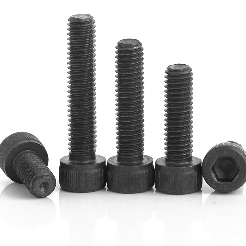 M1.4/M1.6/M2 Grade 12.9 small cup head hexagon screw full tooth black cylindrical head high strength bolt for Precision Machinery & Electronics
