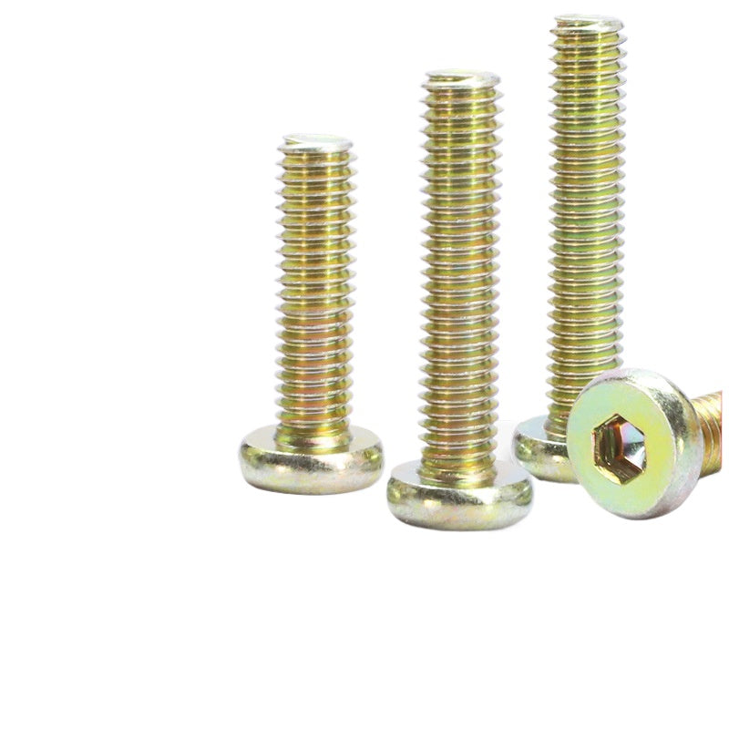 Iron galvanized flat round head hexagonal screws furniture assembly bolts table chair door cabinet furniture connection screws for Furniture Assembly, Table & Chair Connection