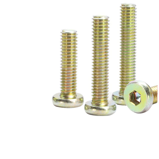 Iron galvanized flat round head hexagonal screws furniture assembly bolts table chair door cabinet furniture connection screws for Furniture Assembly, Table & Chair Connection