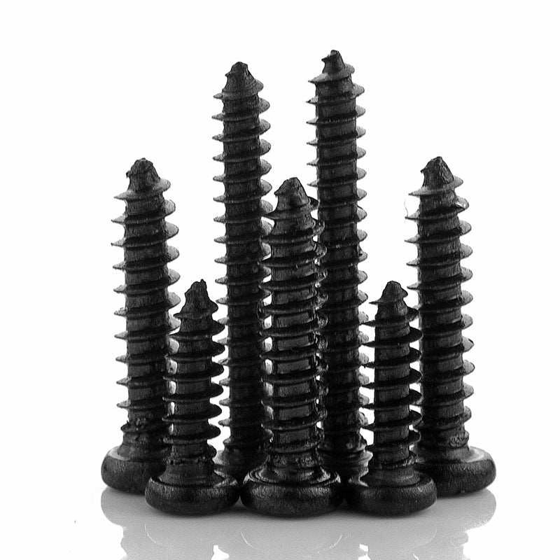 M3M4M5M6M8 304 stainless steel black round head self-tapping screw pan head cross self-tapping wood screw for Woodworking & Furniture