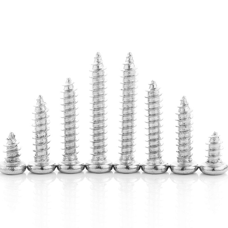 M1M2M3M4M5M6 White zinc plated round head self-tapping screws Cross slot pan head self-tapping screws Precision screws for Instrument & Equipment Assembly