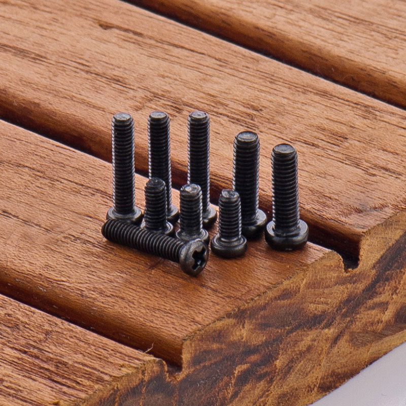 M1.6 M3 M4 M6 Carbon Steel Black Round/Pan Head Cross Screws Bolts for DIY Household & Light Industrial Hardware Fixing