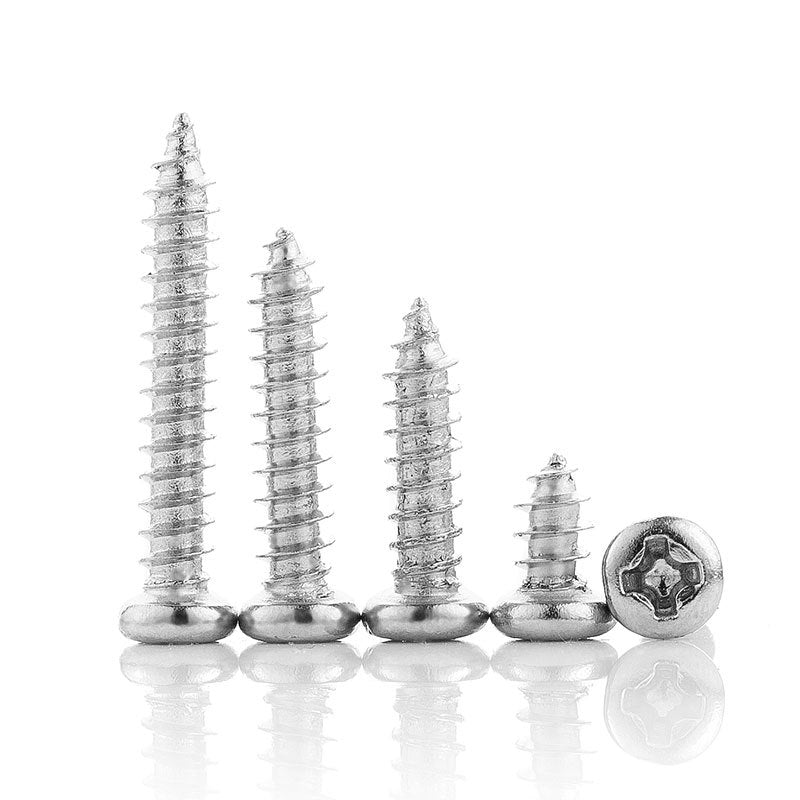 M1M2M3M4M5M6 White zinc plated round head self-tapping screws Cross slot pan head self-tapping screws Precision screws for Instrument & Equipment Assembly