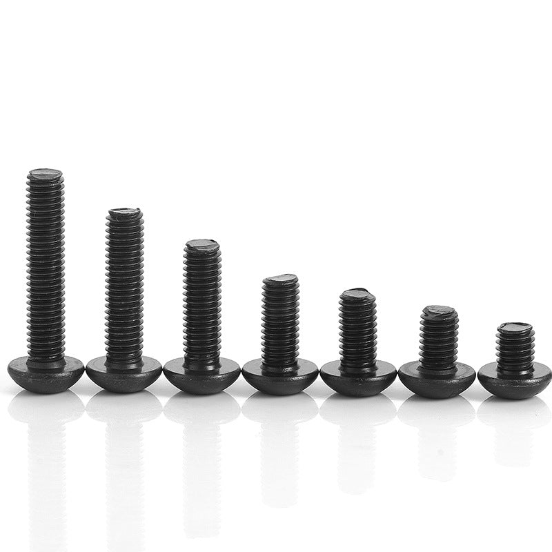 M1.6M2M3M4M5M6 12.9 grade hair black round head hexagon screw pan head high strength hexagon bolt for Electronic Equipment