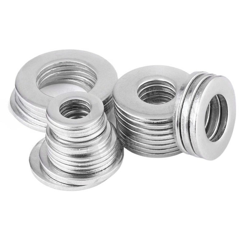 M3 M4 M5 M6 M8 304 Stainless Steel Round/Flat Metal Washer Hardware Screw Washers for Fastening DIY Hardware & Industrial Machinery Assembly