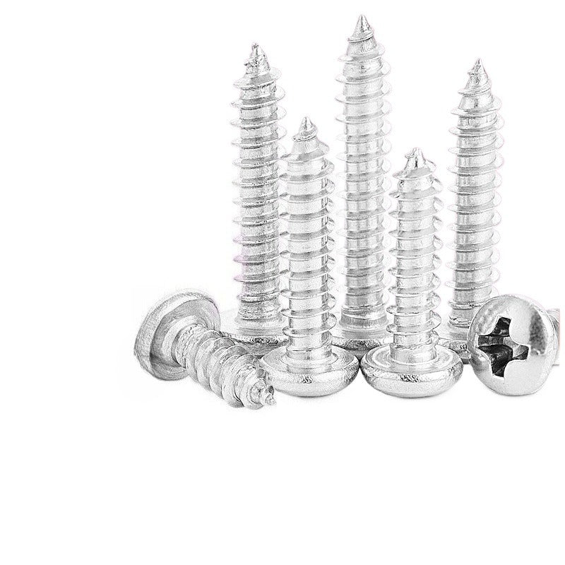 M1/M1.4/M2.3 304 Stainless Steel Phillips Round Pan Head Self-Tapping Small Screws for Electronics