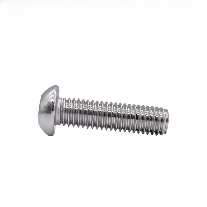 UNC/UNF Screw 304/316 Stainless Steel Imperial Round Head Mushroom Head Hex Socket Coarse/Fine Thread Screw