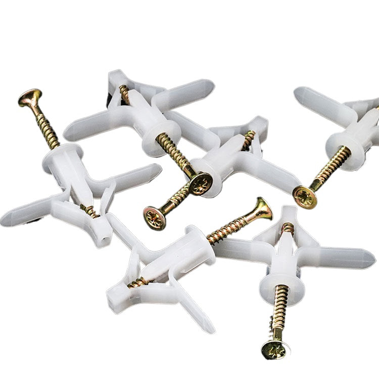 M8 Aircraft Expansion Screw Butterfly Hollow Wall Gypsum Board Plastic Expansion Plug Self-Tapping Anchor