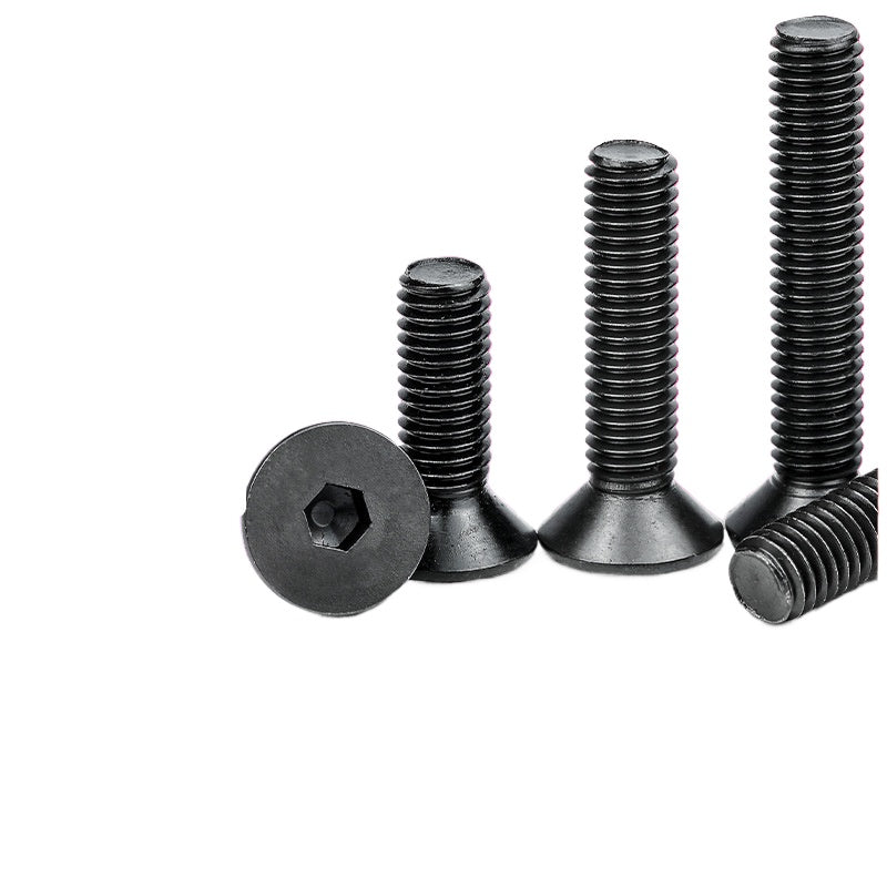 10.9 Grade High Strength Countersunk Head Hexagon Screws Black Flat Head Bolts for Industrial Machinery Assembly