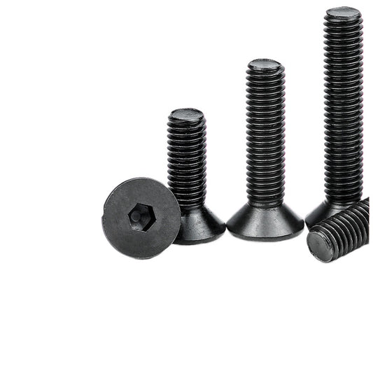 10.9 Grade High Strength Countersunk Head Hexagon Screws Black Flat Head Bolts for Industrial Machinery Assembly