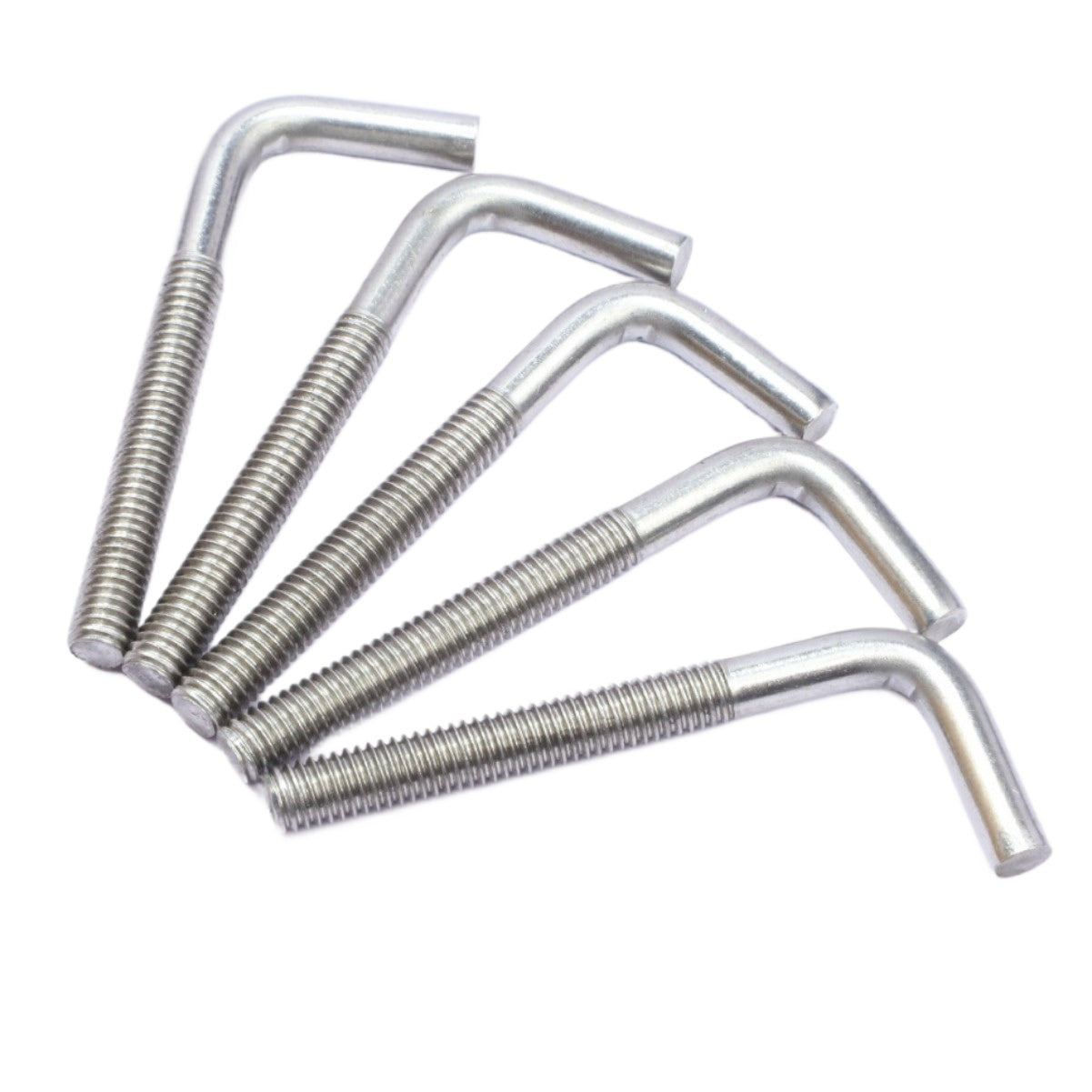 M4/M5 304 Stainless Steel 7-shaped Screw L-shaped Screw Hook Right Angle Hook Anchor Bolt Bent Hook for Wall Mounting & Hanging