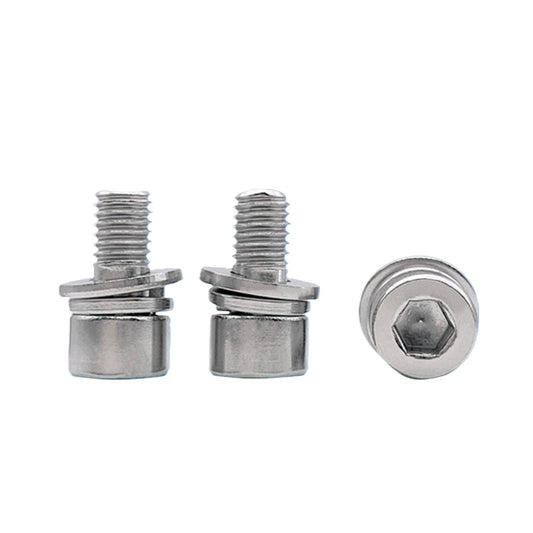 GB70.1 304/316 Stainless Steel Hex Socket Screw | Non-Knurled Flat & Spring Washer 3-in-1 Combo Fastener