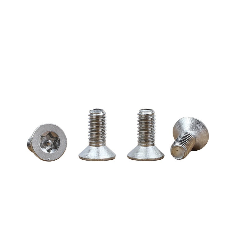 M3/M4  201 stainless steel countersunk plum blossom slot with column anti-theft screw flat head inner plum blossom screw flat cup machine screw for Furniture & Electrical Equipment
