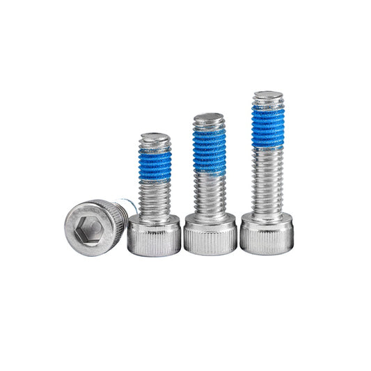 DIN912 Screw M1.4-M24  304 Stainless Steel Cup Head Hex Socket Coated Anti-Loose Bolt