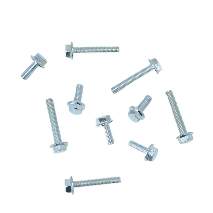 M6/M8 Blue and white zinc outer hexagonal flange bolts Non-slip half-tooth flange bolts Full-tooth outer hexagonal bolts with teeth for Hardware Assembly & Structural Fastening