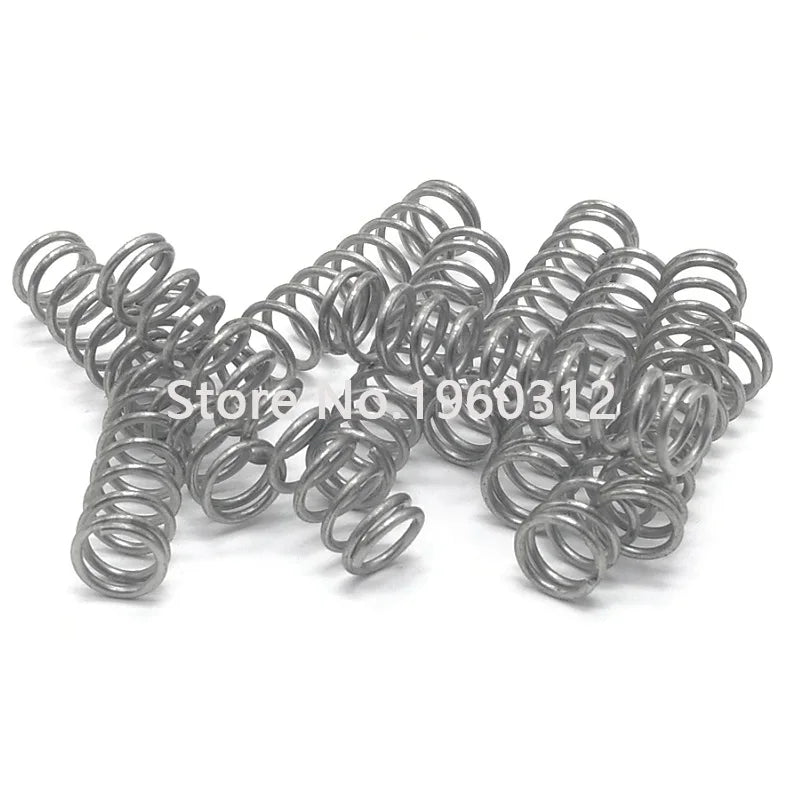 20pcs wire diameter = 0.5mm OD = 4mm Stainless Steel Micro return Small Compression anti corrosion extension springs L=10-50