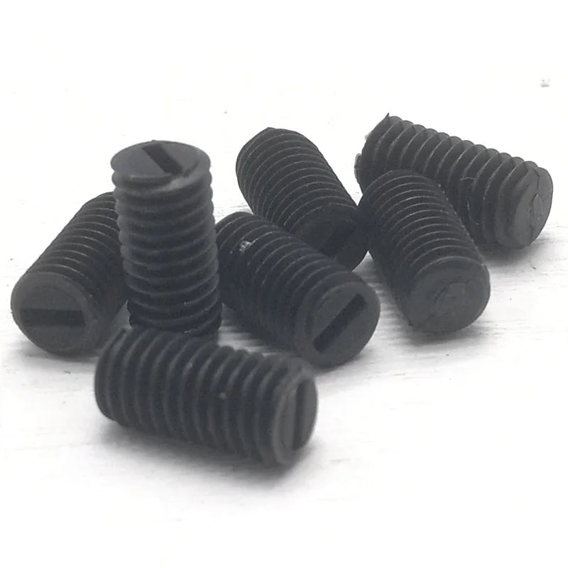 100pcs  M3/4/5/6/8    Black  nylon plastic slotted set grub screw