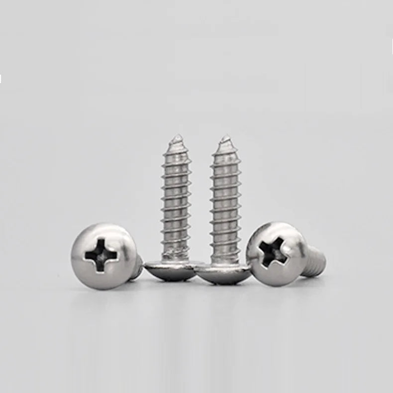 10pcs Titanium alloy pure titanium TA2 cross big flat head mushroom head self tapping M4  self-working screw wood screw