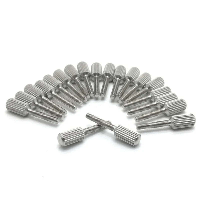 5pcs [M2 M2.5M3 M4 M5 M6] GB836 304 Stainless Steel Knurled Screws With Small Head Thumb Screw Hand Tighten Curtain Lock Screws