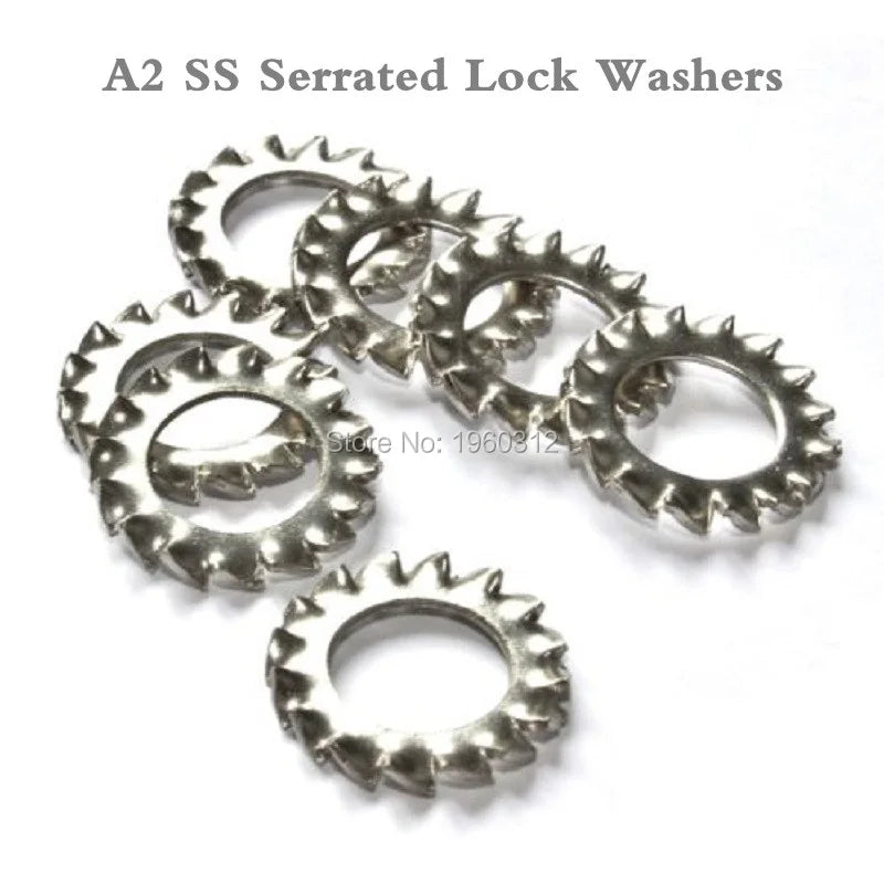 5-50pcs DIN6798A M2.5 M3 M4 M5 M6 M8 M10 304 Stainless Steel Washers External Toothed Gasket Washer Serrated Lock Washer