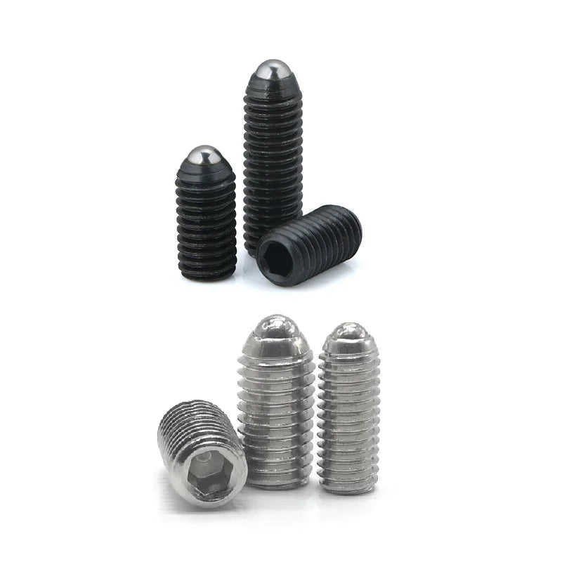 2/10X M3 M4 M5 M6 M8 - M12 stainless steel 304 Black Carbon steel Grade 12.9 Hex Socket Spring Ball Plunger Grub Point Set Screw