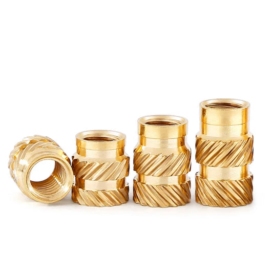 M1 M1.4 M1.6 M1.7 M2 M2.5 M3 M4 M5 M6 M8 Thread Heat Insert Brass Nut Hot Melt Knurled Injection Molding Embedment Copper Nut