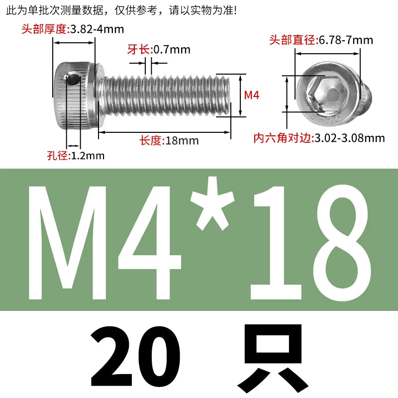 DIN912 Stainless Steel Lead Seal Screw Hex Head Side Hole Anti-Dislodge Fastener
