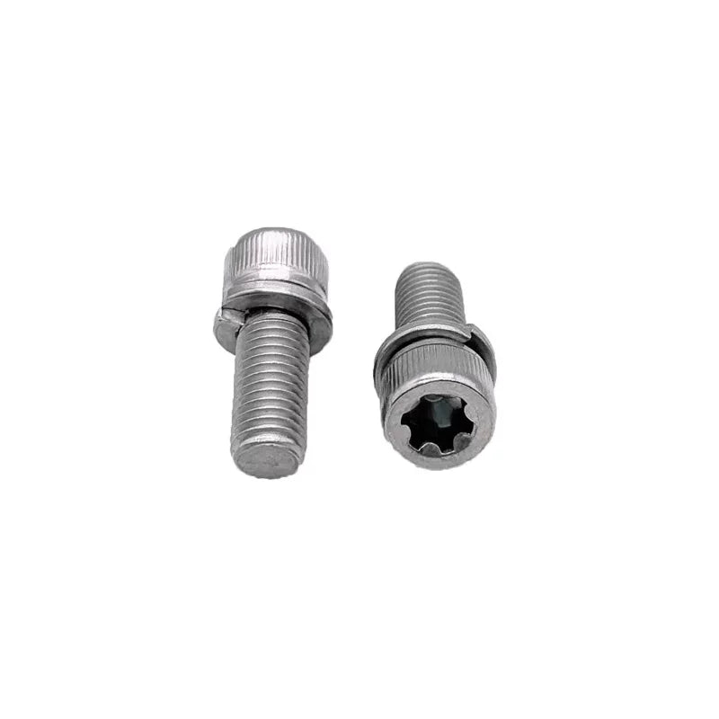 1/4-28 UNF Screw  304 Stainless Steel  Screw  American Torx Cylindrical Head 2-in-1 Precision Machine Screw (With Spring Washer)