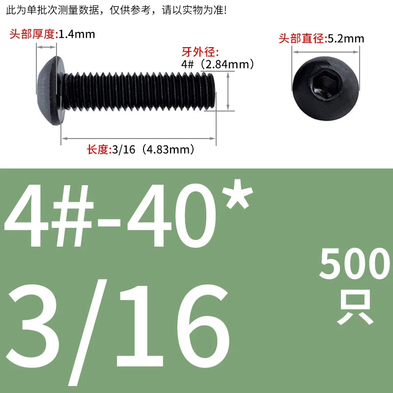 10.9 Grade UNC/UNF/BSW Screw Round Mushroom Cup Head Hex Machine Screw