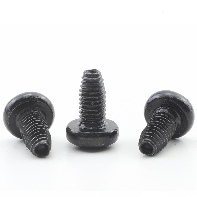 M3/M5/M6 8.8 grade high strength black cross round head triangular tooth screw cross pan head machine tooth screw for Machinery & Furniture