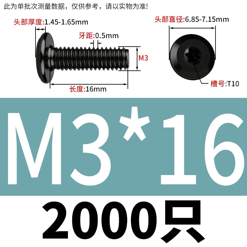 Black Torx Flat Head Furniture Screws & Sleeved Nut Set | 304 Stainless Steel | M3 M4 M5 M6 M8