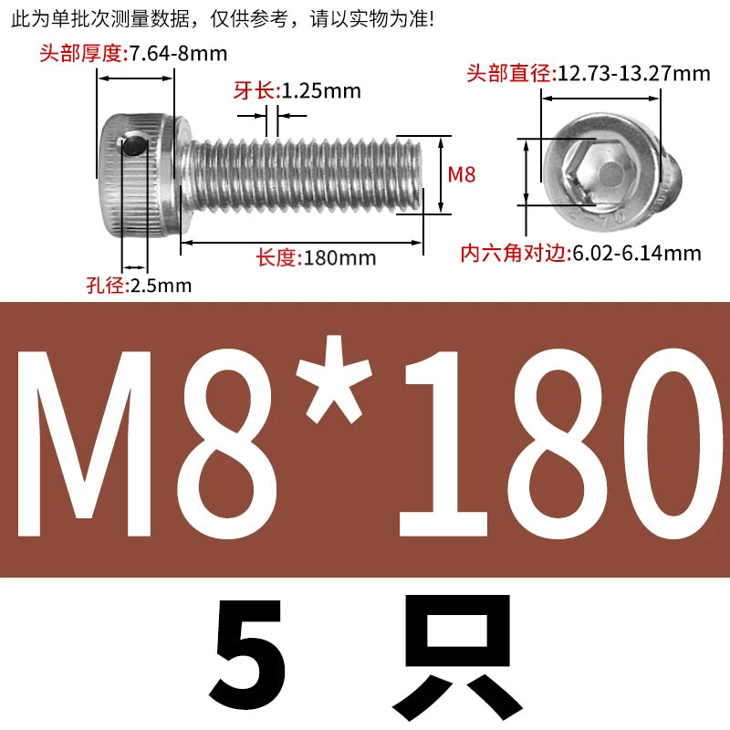 DIN912 Stainless Steel Lead Seal Screw Hex Head Side Hole Anti-Dislodge Fastener