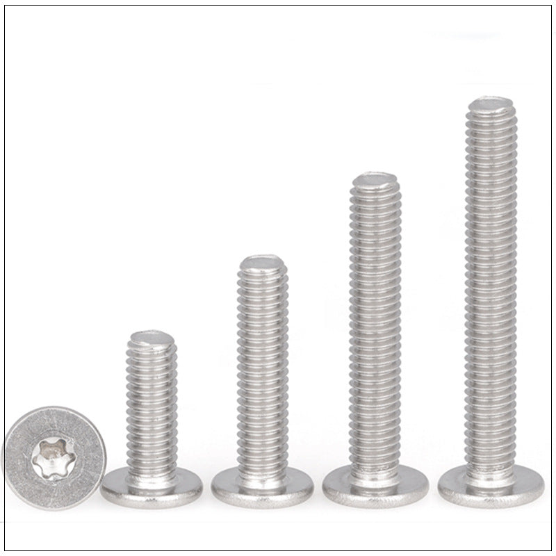 M2/M3 304 stainless steel large flat head plum blossom slot screw flat head inner plum blossom screw thin head screw for Electronics & Furniture Assembly