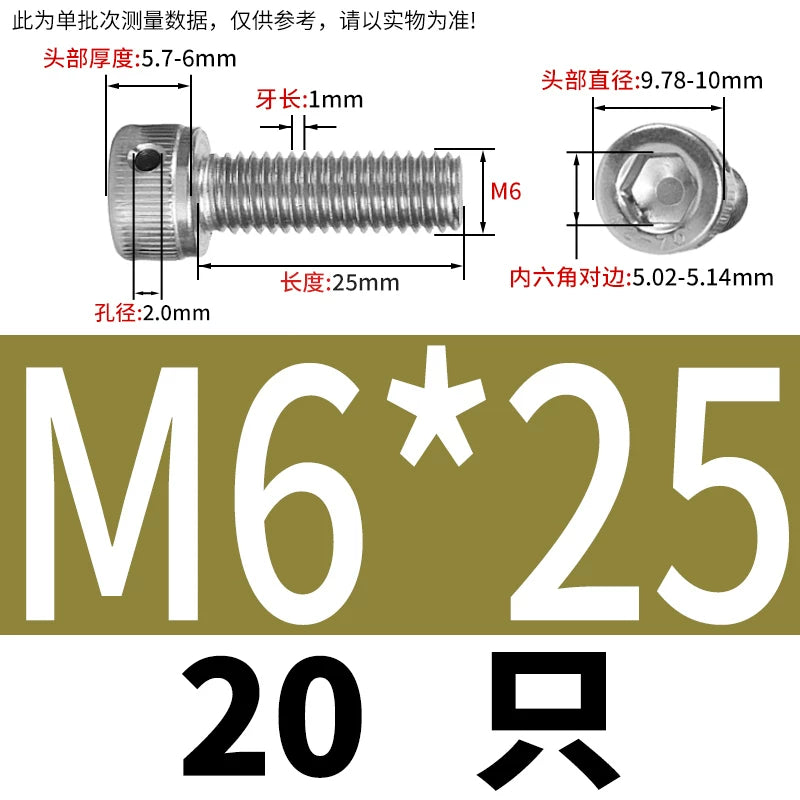 DIN912 Stainless Steel Lead Seal Screw Hex Head Side Hole Anti-Dislodge Fastener