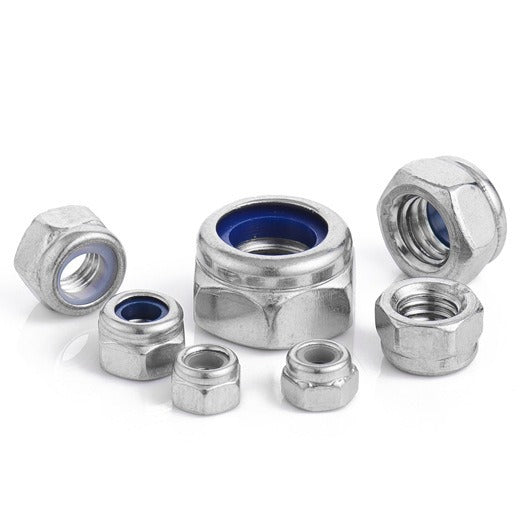 M4-M5-M8 304/201/Galvanized Nylon Lock Nuts Hex Self-Locking Stainless Steel Fasteners