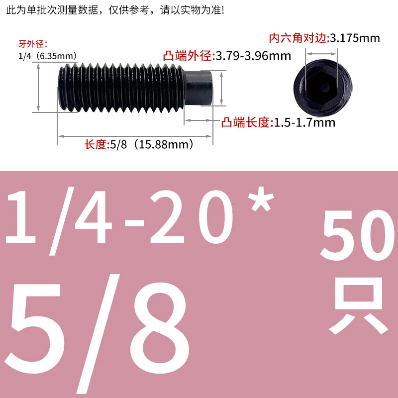 8 # UNC 10# 1/4 UNF Grade 12.9 Imperial Set Screw Fine Thread Cylindrical/Spherical End