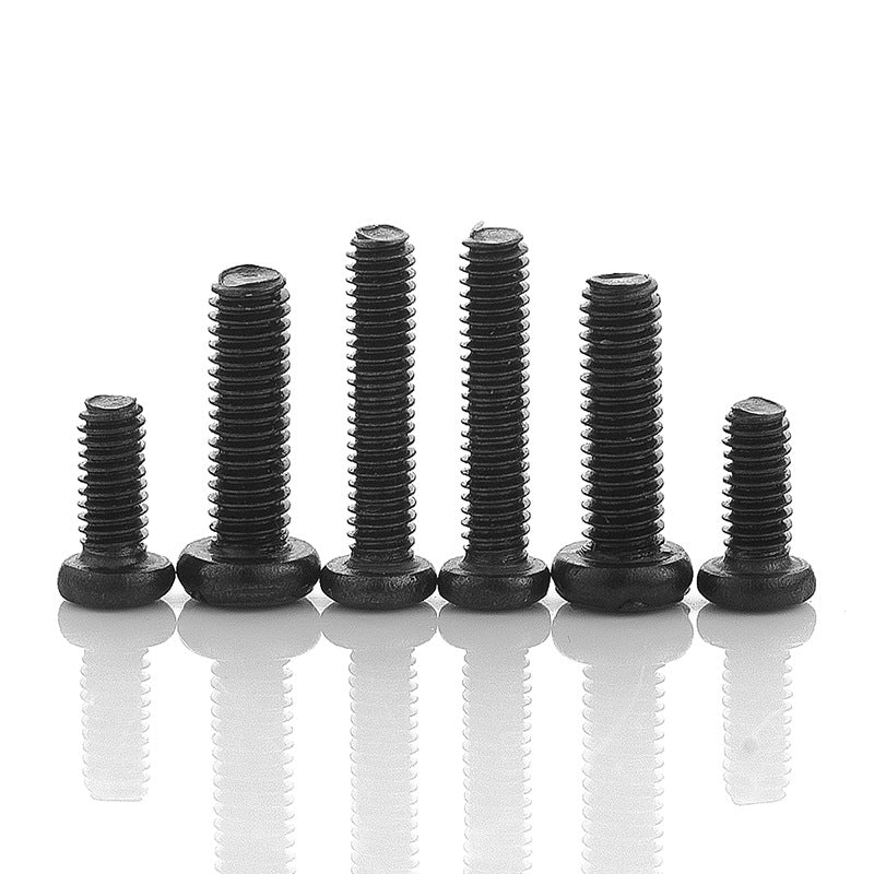 M2M2.5M3 Carbon Steel Blackening & Hardening Cross Pan Head Machine Screws for Precision Electronic Devices