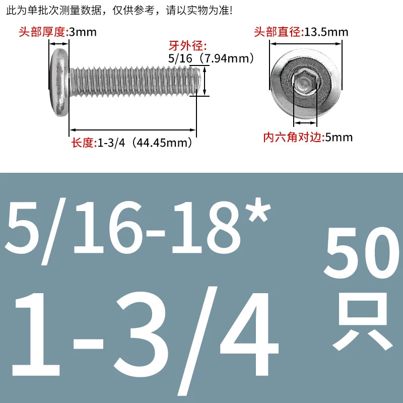 UNC 304 Stainless Steel Screw Nut Set US Imperial Hex Flat Head Chamfer Furniture Pair Lock Splint Fastener