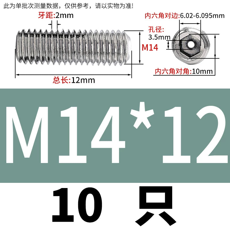 DIN913 Hex Socket Set Screw 304/316 Hollow Perforated Vacuum Exhaust Screw