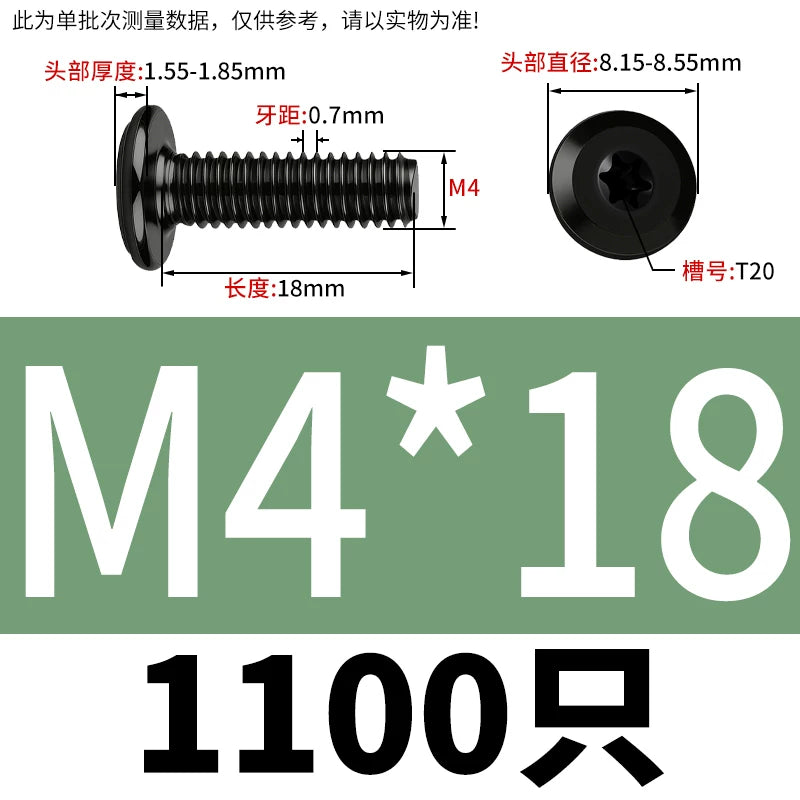 Black Torx Flat Head Furniture Screws & Sleeved Nut Set | 304 Stainless Steel | M3 M4 M5 M6 M8