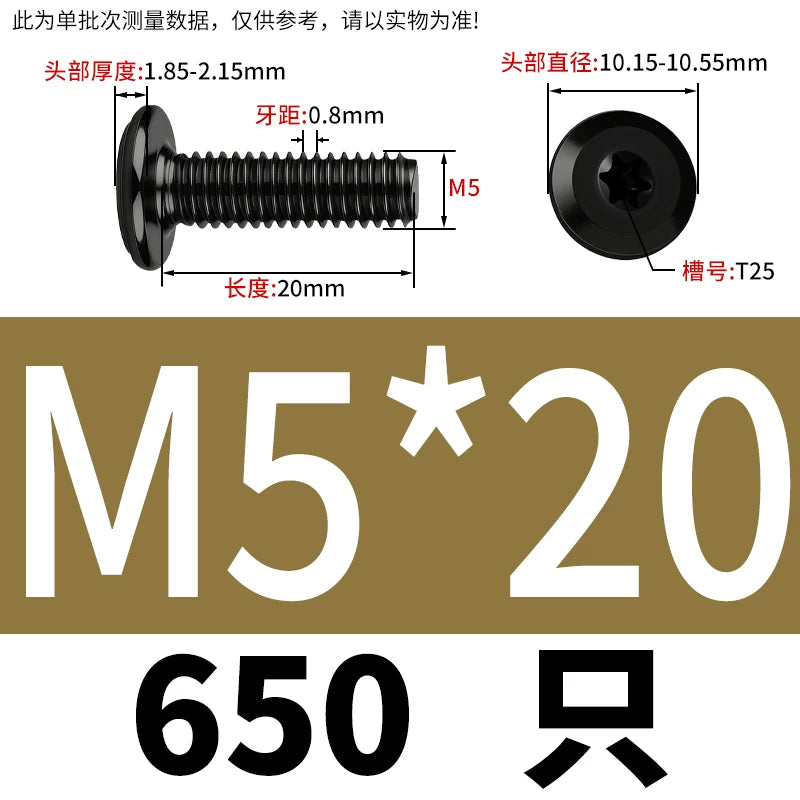 Black Torx Flat Head Furniture Screws & Sleeved Nut Set | 304 Stainless Steel | M3 M4 M5 M6 M8