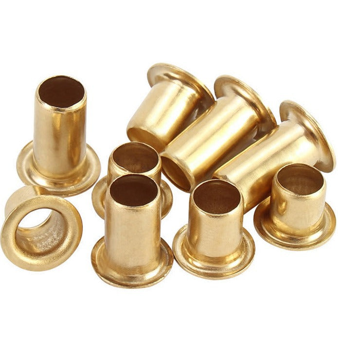 Φ2/Φ3 Hollow Copper Corn Rivets – Brass Hollow Core Through Rivets, Air Eye Buckle for Leather & DIY Crafts